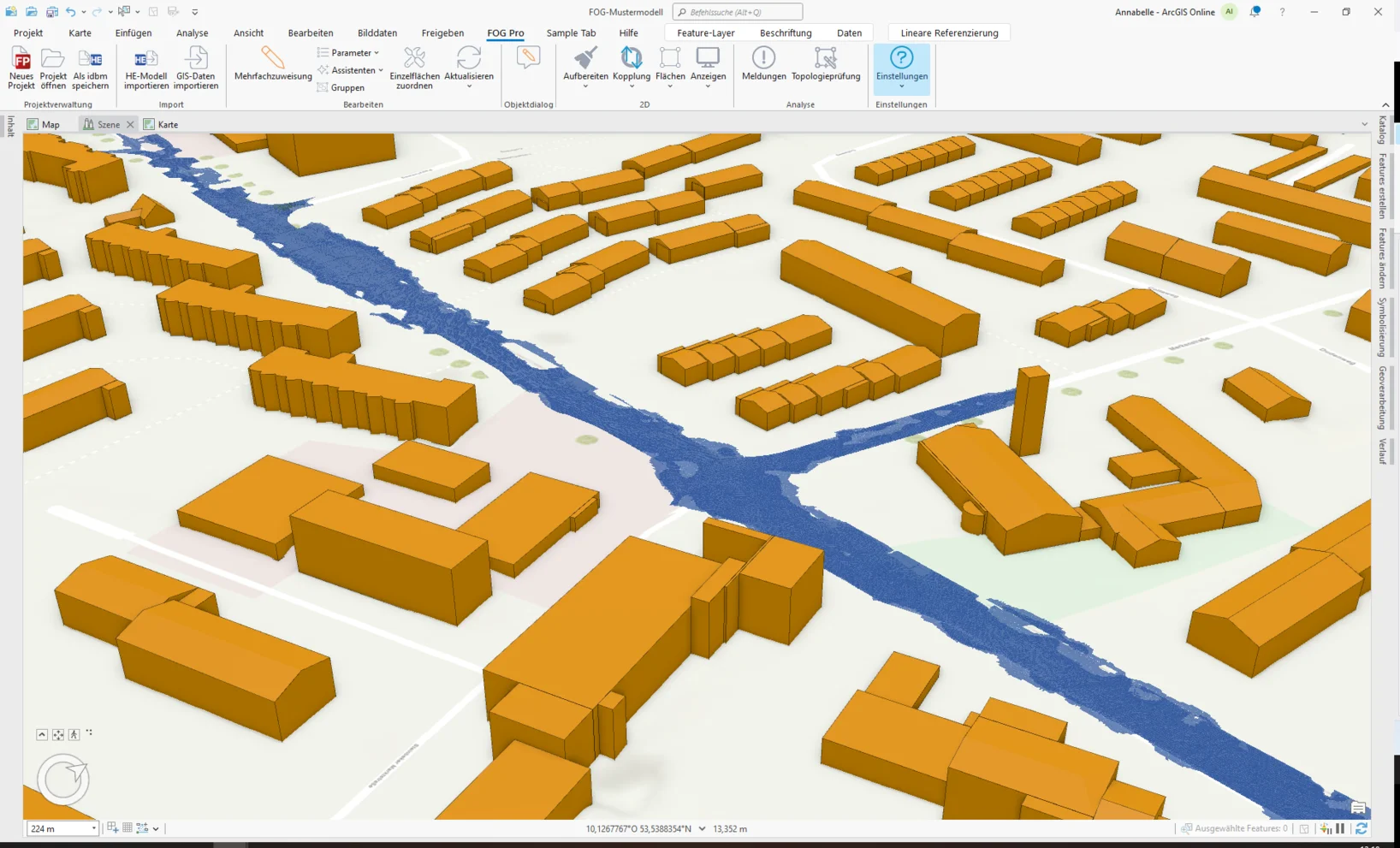 FOG Pro Mustermodell Wasserstände 3D