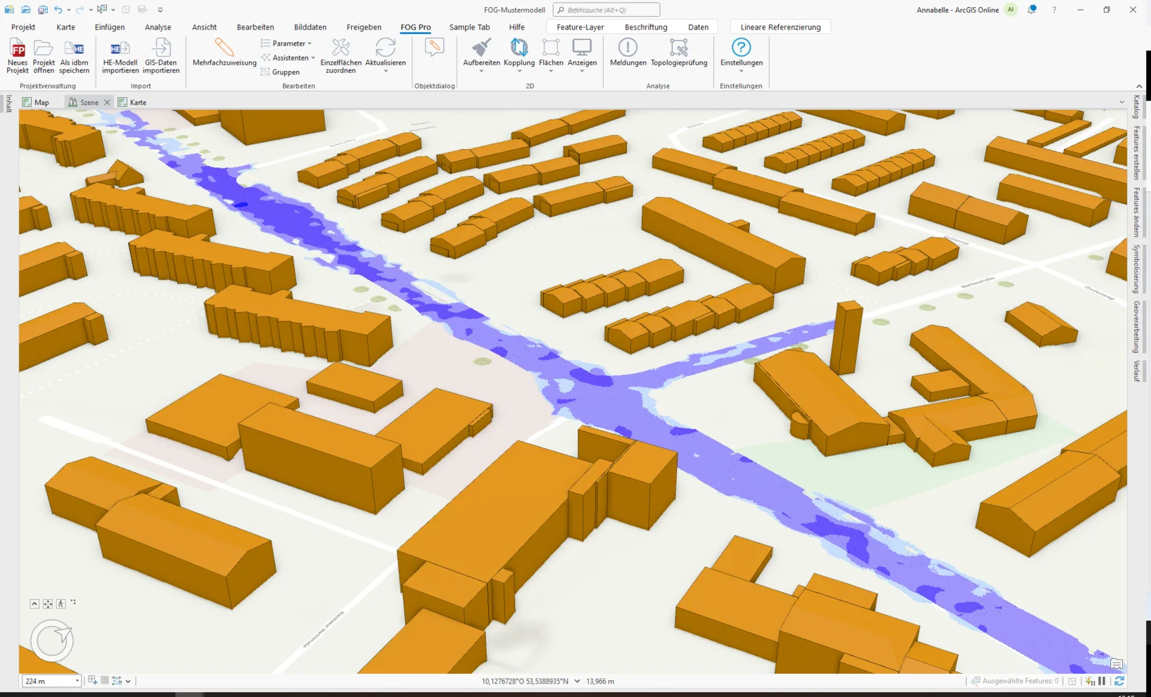 FOG Pro Mustermodell Wasserstände 3D