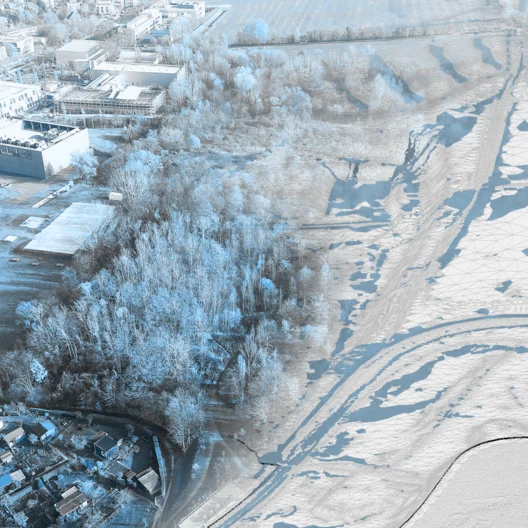Südpark Dresden - Modellvisualisierung verändert nach LH Dresden - Amt für Geodaten und Kataster