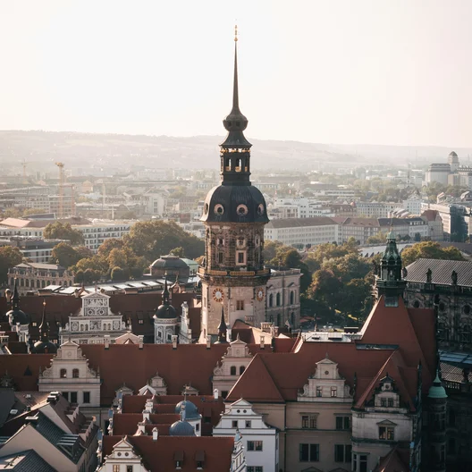 Blick über Dresdener Innenstadt