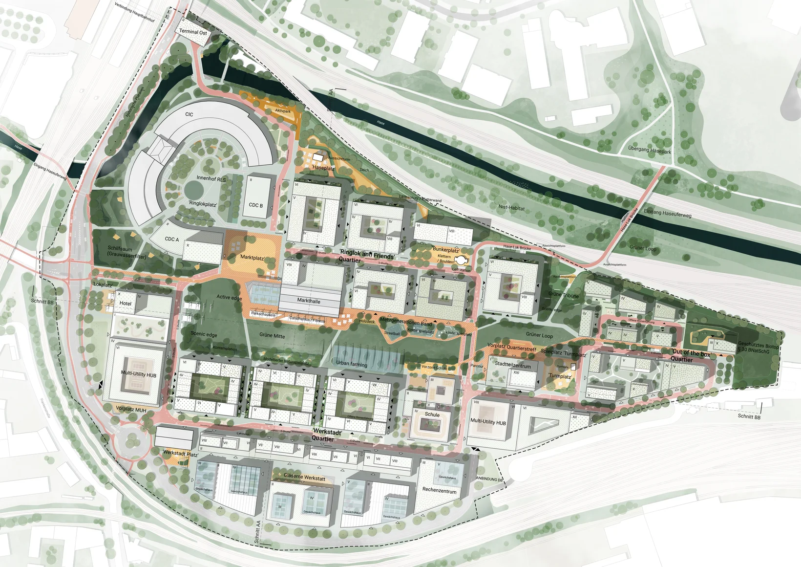 Geplante Bebauung Lok-Viertel OS