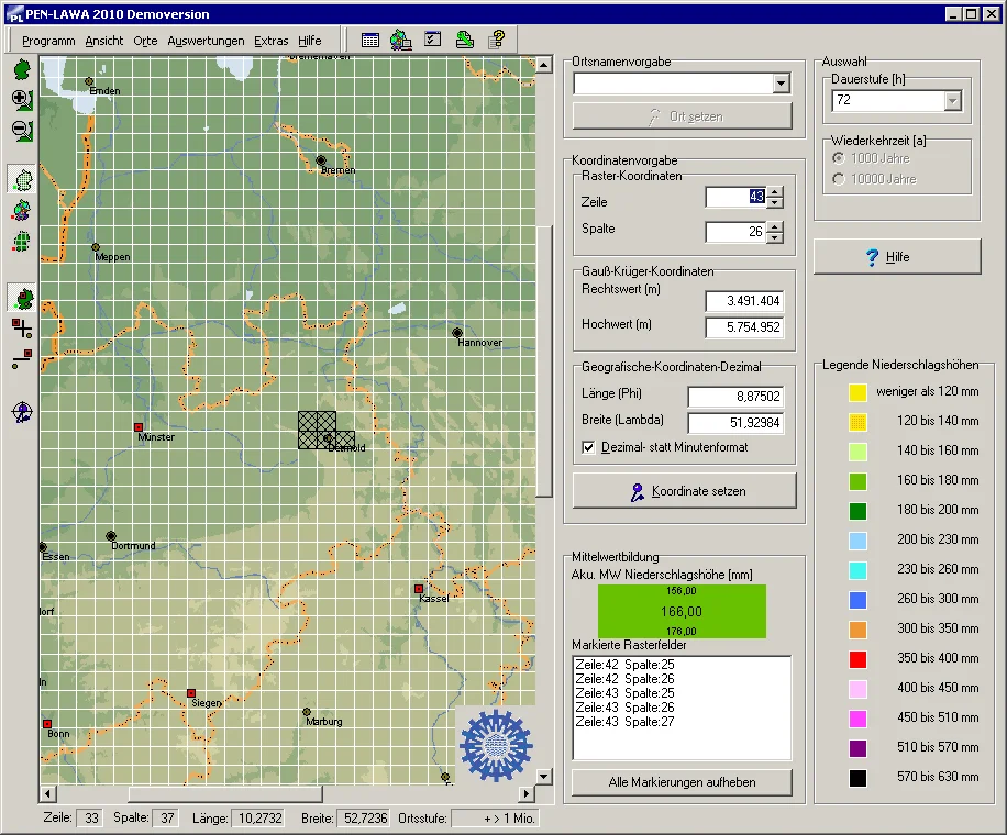 Screenshot von PEN-LAWA 2010